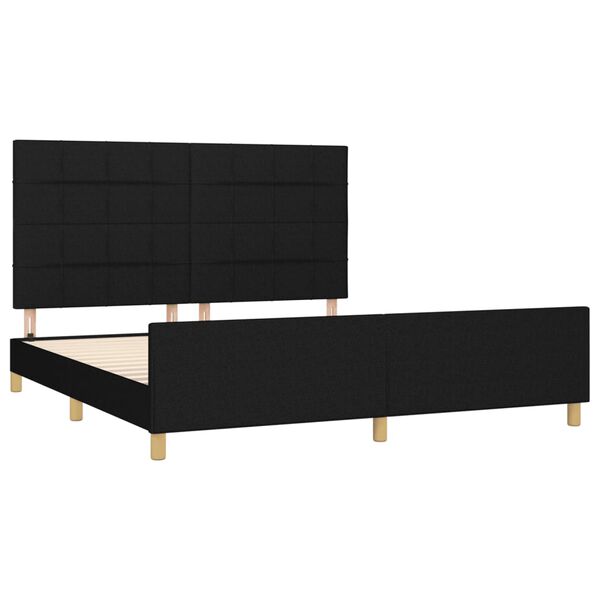 vidaXL Bettgestell ohne Matratze Schwarz 180x200 cm Stoff