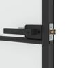 vidaXL Innent&uuml;r Schlank Schwarz 76x201,5 cm Hartglas und Aluminium