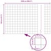 vidaXL Zaun mit Pfosten Grau 1,2 x 25 m Stahl