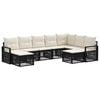 vidaXL Gartensofa-set 9 stk. Schwarz Poly-Rattan