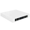 vidaXL Schweberegale 4 Stk. Hochglanz-Wei&szlig; 23x23,5x3,8 cm MDF
