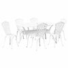 vidaXL Garten Essgruppe 7 pcs Wei&szlig; Aluminium