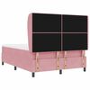 vidaXL Boxspringbett mit Matratze Rosa 200 x 140 cm Polyester