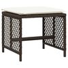 vidaXL 13-tlg. Garten-Essgruppe mit Kissen Braun Poly Rattan