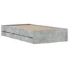 vidaXL Bettgestell mit Schubladen Betongrau 90x200 cm Holzwerkstoff