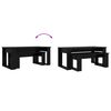 vidaXL Kaffeetisch Set 2 pcs Schwarz Eichen-Optik Holzwerkstoff