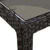 vidaXL Garten-Esstisch Pur Schwarz 250 x 100 x 75 cm Poly-Rattan