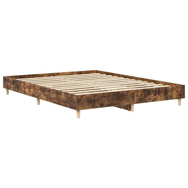 vidaXL Bettgestell ohne Matratze R&auml;uchereiche 140x200 cm Holzwerkstoff