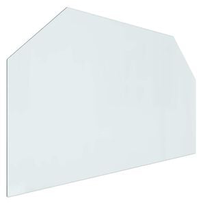 vidaXL Feuerstelle Glasplatte Transparent 100 x 60 cm Glas