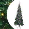 vidaXL Eckiger k&uuml;nstlicher Weihnachtsbaum Gr&uuml;n 180 cm PVC und Metall