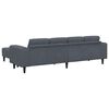vidaXL Wohnzimmer Couch 3 pcs Dunkelgrau