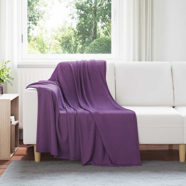 vidaXL &Uuml;berwurfdecke Lila 170 x 130 cm Fleece