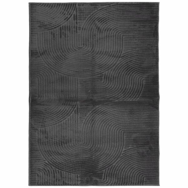 vidaXL Teppich IZA Kurzflor Skandi-Stil Anthrazit 240x340 cm