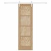 vidaXL Schiebet&uuml;r ORKDAL Braun 61 x 198,5 cm Massives Kiefernholz