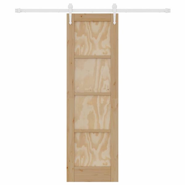 vidaXL Schiebet&uuml;r ORKDAL Braun 61 x 198,5 cm Massives Kiefernholz