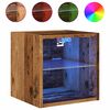vidaXL TV-Wandschrank mit LED-Leuchten Altholz-Optik 30x28,5x30 cm