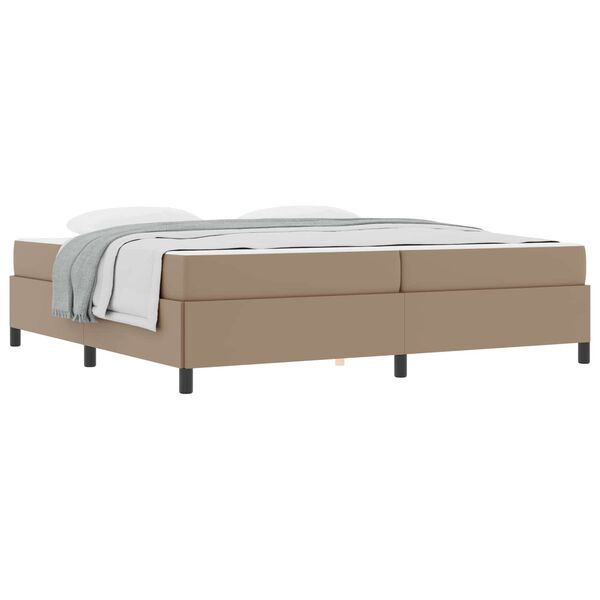 vidaXL Bettrahmen mit Matratze Cappuccino 200 x 200 cm Stoff