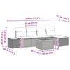 vidaXL Garten-Sofa-Set mit Kissen 6 pcs Beige Poly Rattan