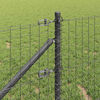 vidaXL Zaun mit Pfosten Grau 0,4 x 25 m Stahl und PVC