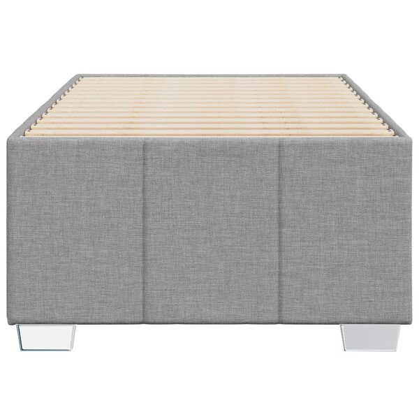 vidaXL Bettgestell ohne Matratze Hellgrau 80x200 cm Stoff