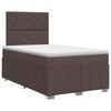 vidaXL Boxspringbett mit Matratze Dunkelbraun 120 x 200 cm Stoff