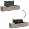 vidaXL Gartensofa-set mit Speicher Hellgrau Poly Rattan