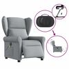 vidaXL Massagesessel Elektrisch Hellgrau Stoff
