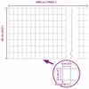 vidaXL Zaun mit Pfosten Grau 0,6 x 50 m Stahl und PVC