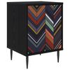 vidaXL Nachttisch OMMEN Schwarz Eichen-Optik 36 x 33 x 51 cm