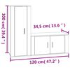 vidaXL 2-tlg. TV-Schrank-Set Wei&szlig; Holzwerkstoff