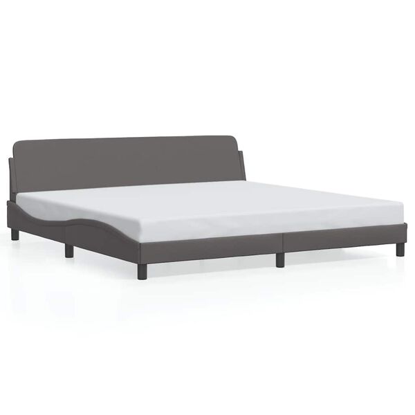 vidaXL Bettgestell "Dover" Grau 200x200 cm Kunstleder