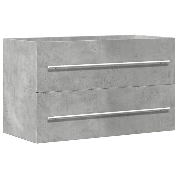 vidaXL Waschbeckenunterschrank Beton Grau 80x38,5x48 cm