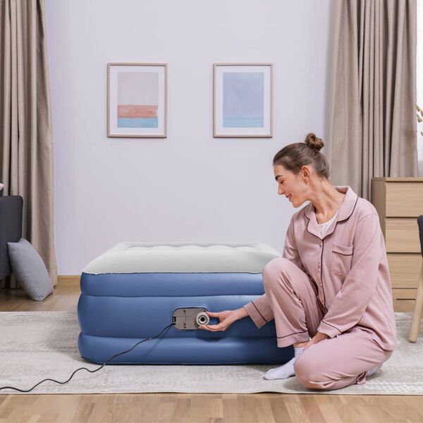 Bestway Luftbett Tritech 1 Person 191x97x46 cm Blau und Grau