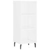 vidaXL Highboard Hochglanz-Wei&szlig; 34,5x32,5x180 cm Holzwerkstoff