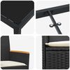 vidaXL Garten Essgruppe 5 pcs Schwarz Poly-Rattan