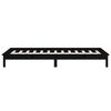 vidaXL Massivholzbett mit LEDs Schwarz 75x190 cm