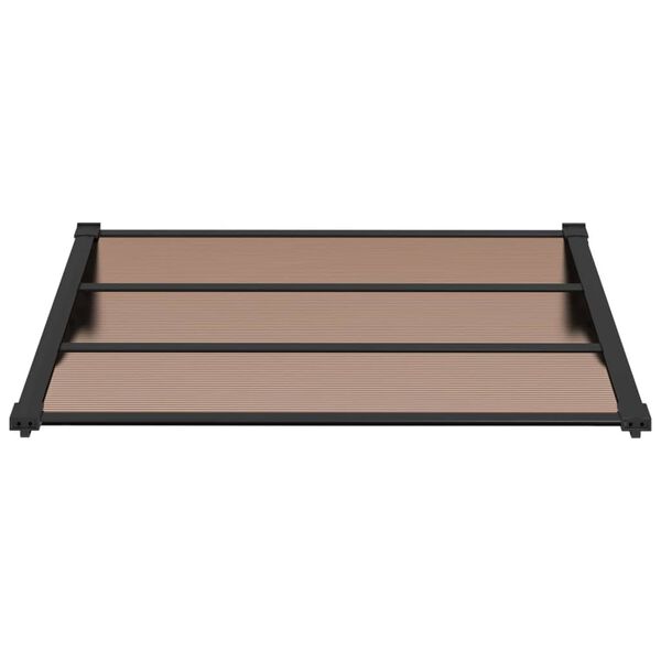 vidaXL Türvordach Schwarz 122x90 cm Polycarbonat
