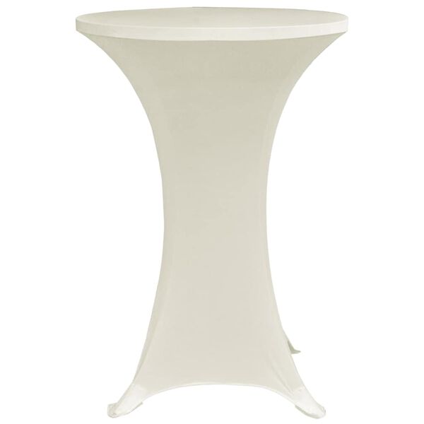 vidaXL Stehtischhussen 4 Stk. Ø 80 cm Creme Stretch