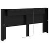 vidaXL Kopfteil Schwarz Eichen-Optik 200 x 15 x 103,5 cm Holzwerkstoff