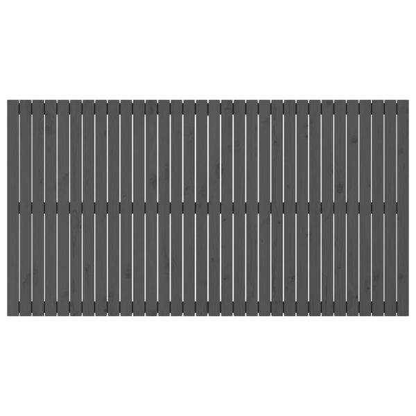 vidaXL Wand-Kopfteil Grau 204x3x110 cm Massivholz Kiefer