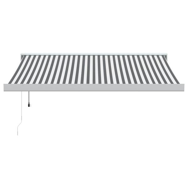 vidaXL Markise Einziehbar Anthrazit und Wei&szlig; 3x2,5 m Stoff & Aluminium