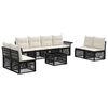 vidaXL Gartensofa-set 9 pcs Schwarz Poly-Rattan