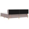 vidaXL Boxspringbett mit Matratze Taupe 200 x 200 cm Stoff