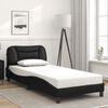 vidaXL Bettgestell mit LED ohne Matratze "Hvar" Schwarz 90x200 cm