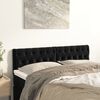 vidaXL Kopfteile Schwarz 144x7x78/88 cm Samt