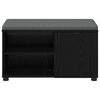 vidaXL Flurbank mit Kissen Uni Schwarz Eichen-Optik 80 x 38 x 46 cm