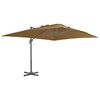 vidaXL Sonnenschirm mit Tragbarem Sonnenschirmst&auml;nder Taupe