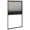 vidaXL Insektenschutz-Plissee f&uuml;r Fenster Aluminium Braun 80x160 cm