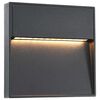 vidaXL Au&szlig;enwandleuchten 2 Stk. LED 3W Schwarz Quadratisch