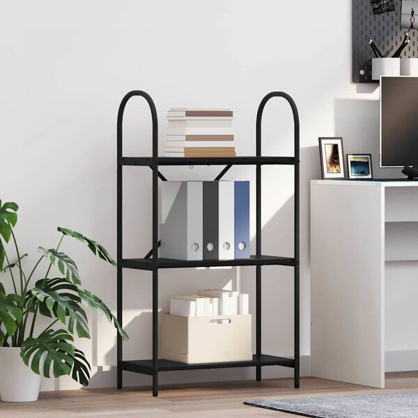 vidaXL B&uuml;cherregal Schwarz Eichen-Optik 60 x 30 x 109 cm Holzwerkstoff
